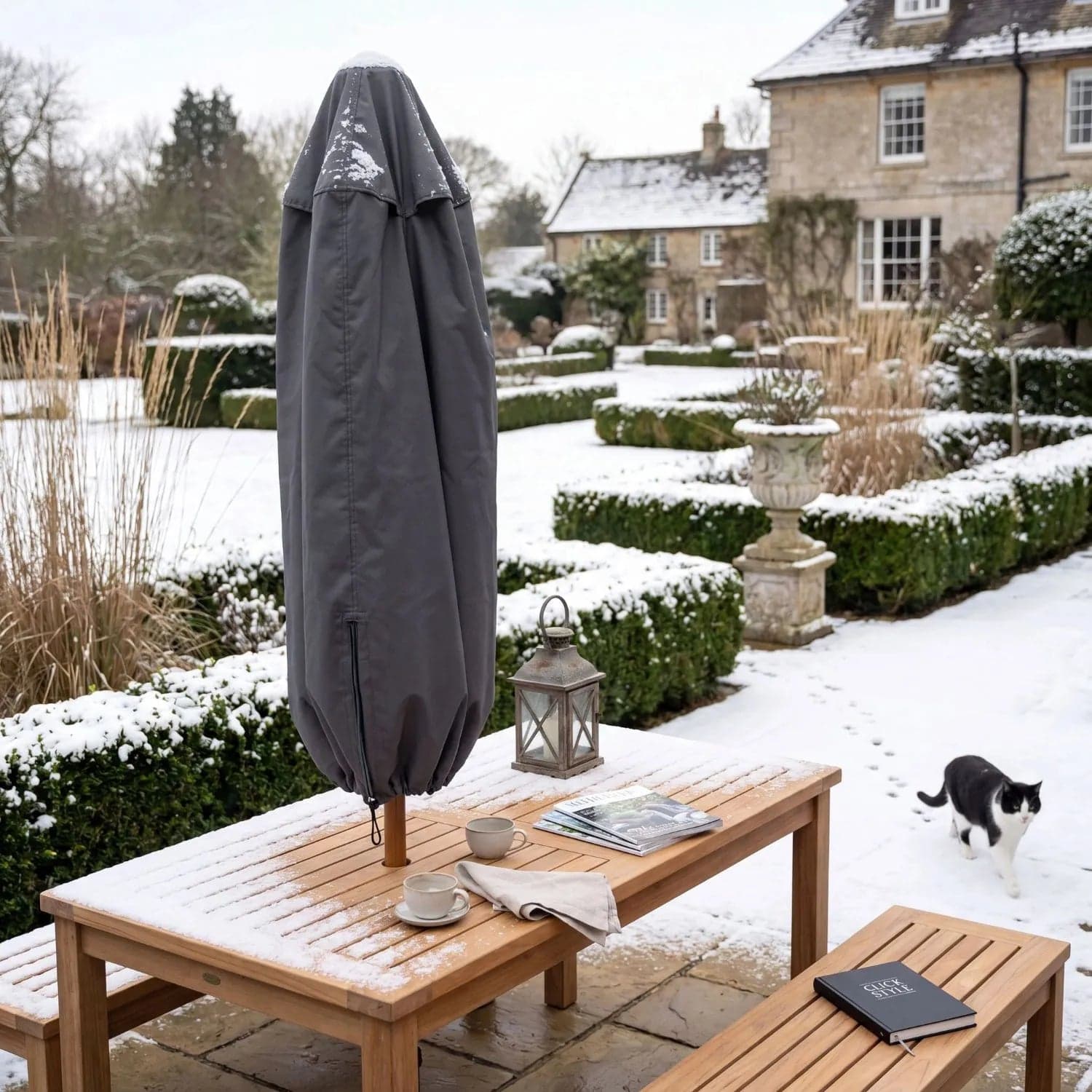Platinum AeroCover Breathable Centre Pole Parasol Cover with Fibreglass Rod – Waterproof Outdoor Protector 165x35cm